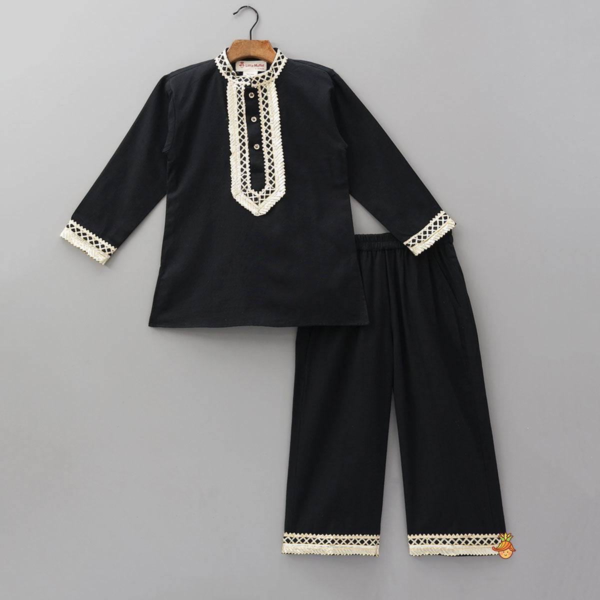 Gota Lace Embellished Kurta And Pyjama
