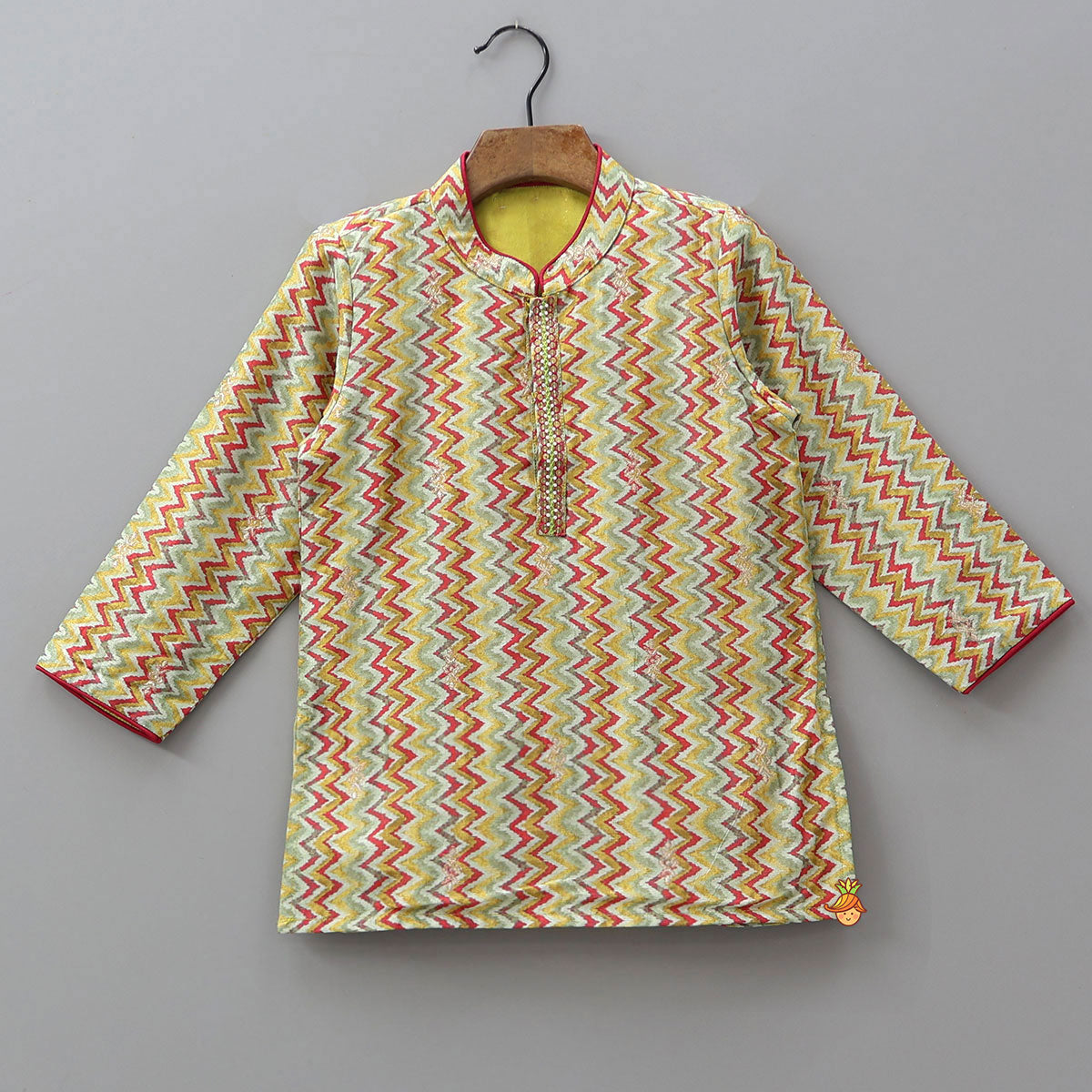 Chevron Printed Traditional Kurta And Pyjama