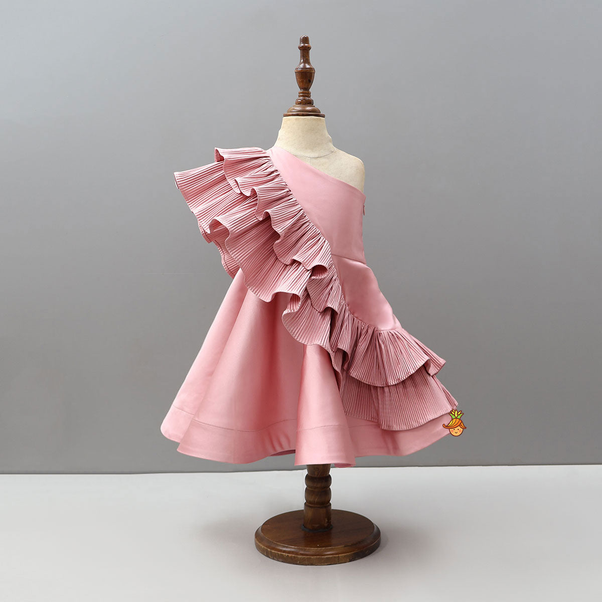 Statement Pleated Ruffle Dress