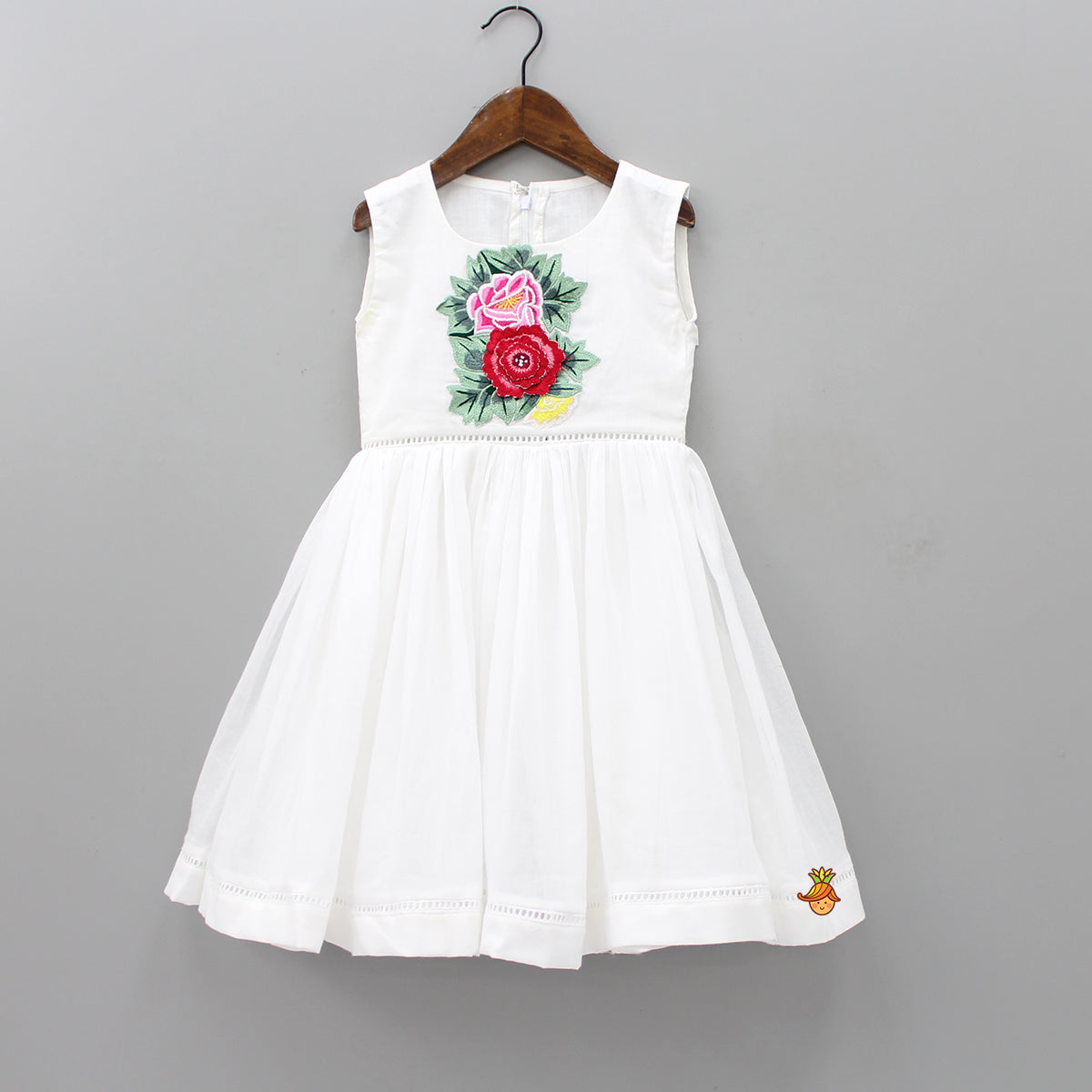 Pre Order: Floral Embroidered White Dress