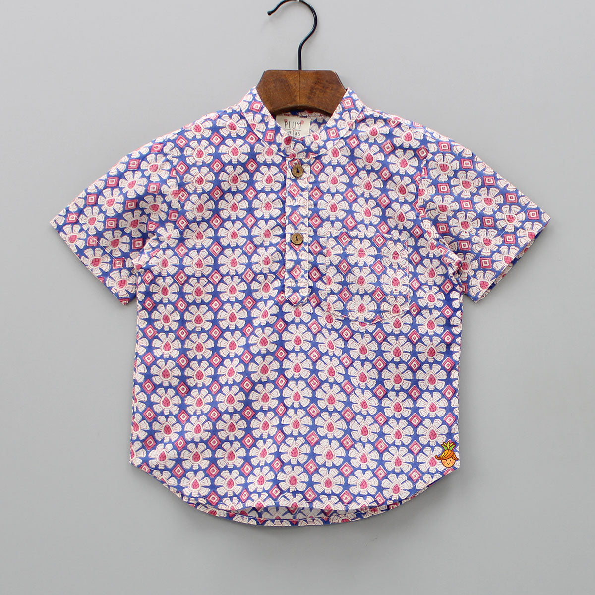 Floral Printed Shirt With Pocket