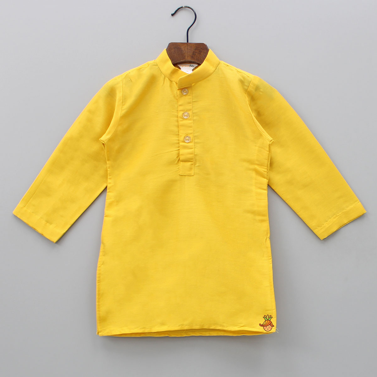 Stripped Asymmetric Jacket With Mustard Yellow Kurta And Pyjama
