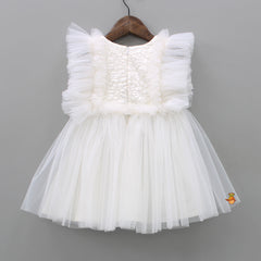 Pre Order: Beautiful White Frilly Dress