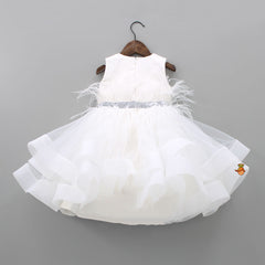 Pre Order: Classy Lace Work White Dress