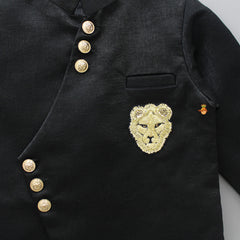 Pre Order: Lion Patch Work Suede Jacket