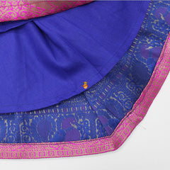 Pre Order: Zari Thread Embroidered Top With Pattu Style Lehenga
