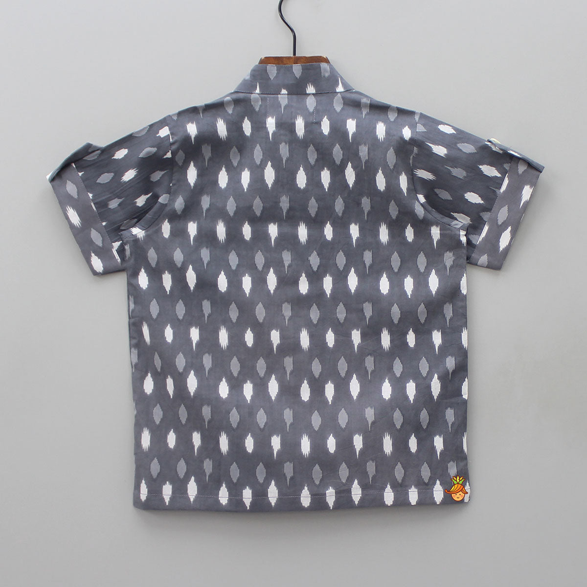 Grey Hand Block Printed Shirt