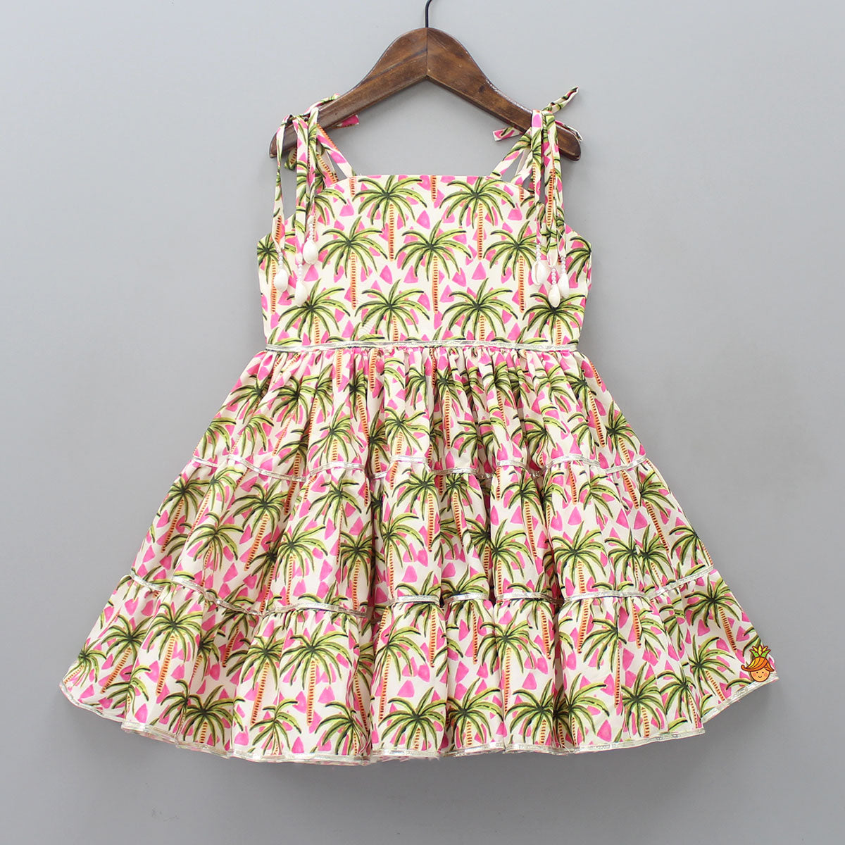Pre Order: Tropical Printed Tiered Dress