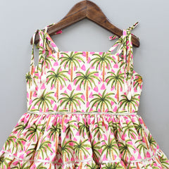 Pre Order: Tropical Printed Tiered Dress