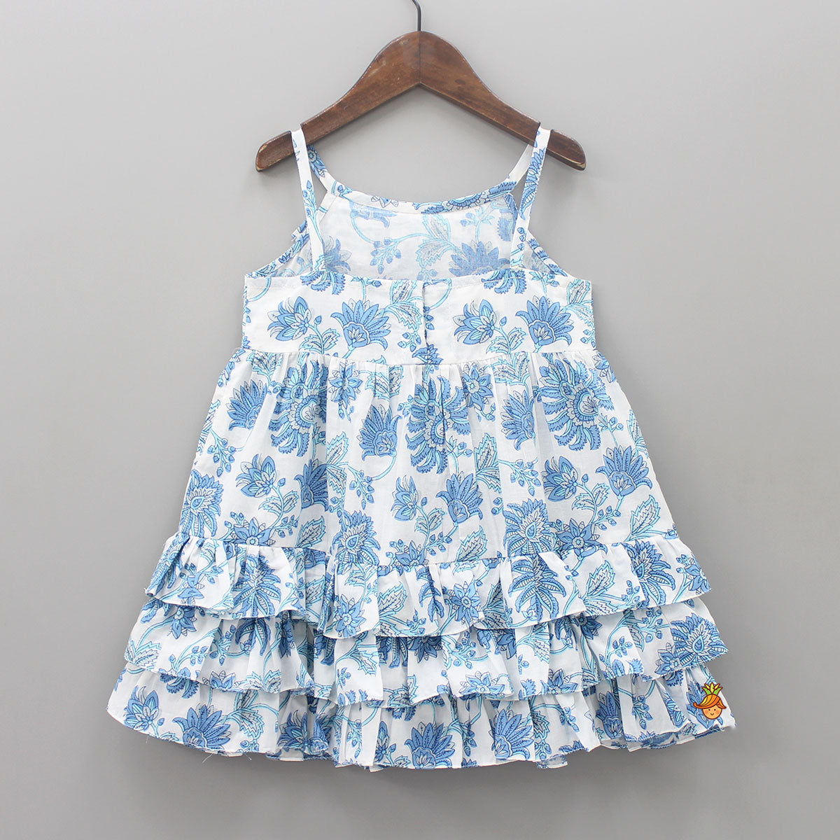 Floral Printed Frilly Layered Dress