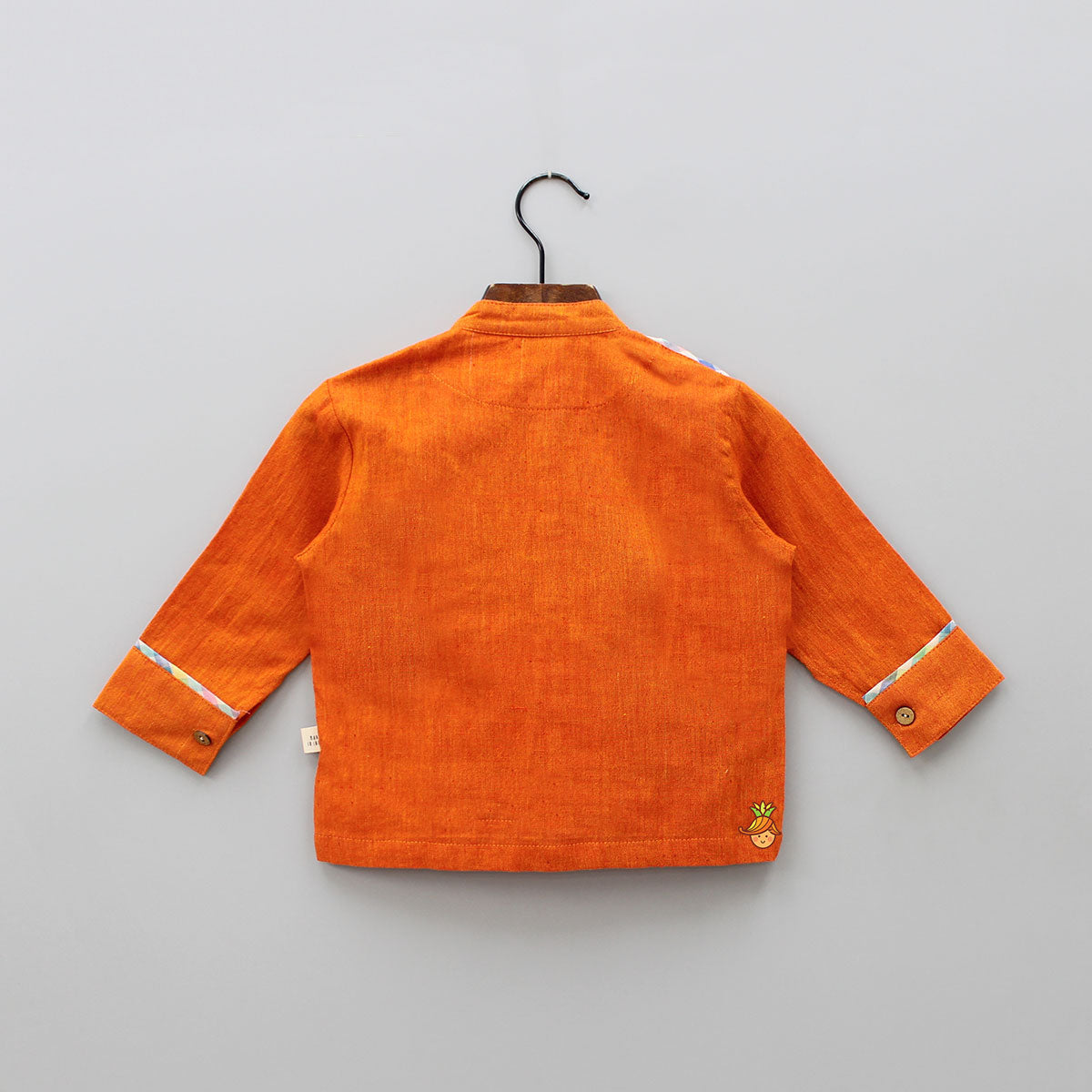 Orange Heart Patch Detailed Shirt
