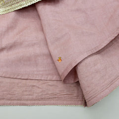 Chanderi Zari Work And Sequins Embellished Dusty Pink Top And Lehenga