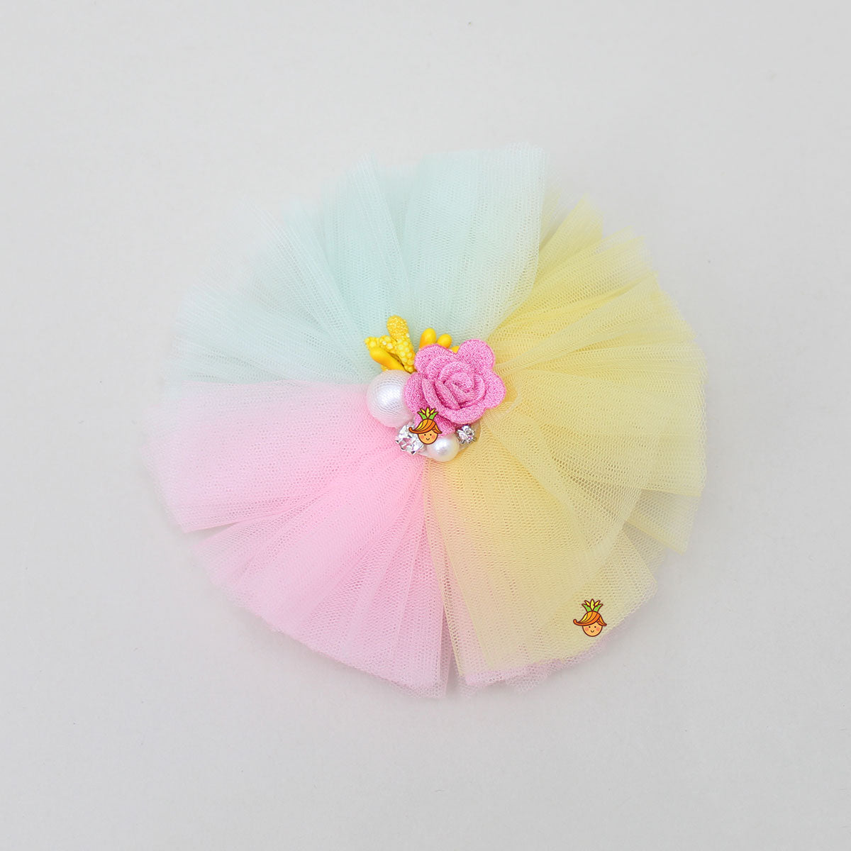 Pearl And Floral Multicolour Hair Clip