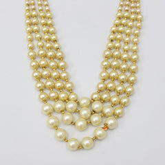 Exquisite Multistranded Pearly Necklace With Earrings