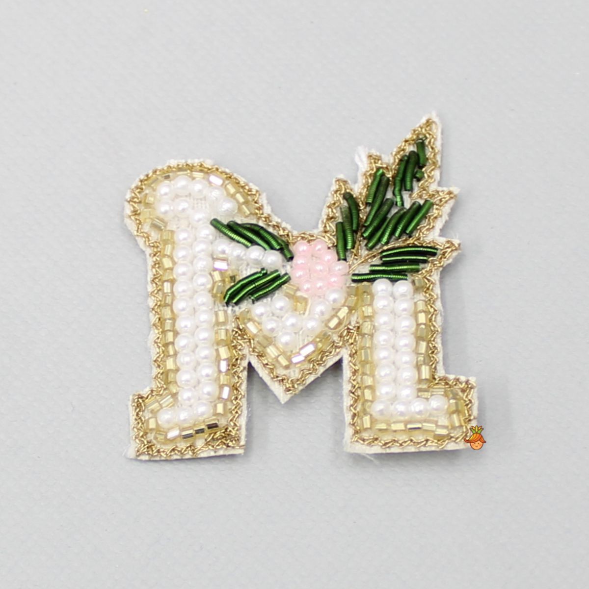 Cut Dana And Pearls Embellished M Alphabet Hair Clip