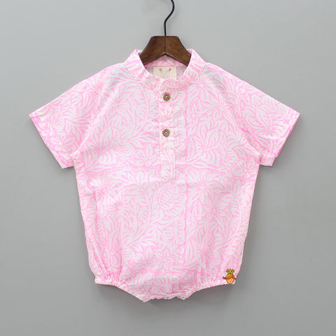 Pre Order: Floral Printed Taffy Pink Bodysuit