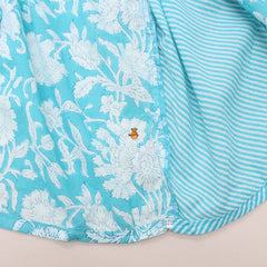 Sequins Embellished Floral Printed Stylish Top And Gota Lace Detailed Leheriya Lehenga
