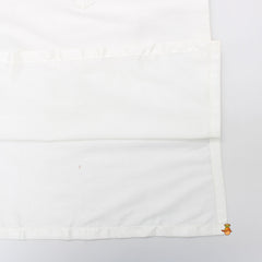 Pre Order: White Cotton Silk Kurta With Faux Mirror Work Multicolour Jacket And Pyjama