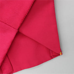 Fancy Layered Sleeve Fuchsia Pink One Shoulder Top And Tassels Embellished Printed Lehenga