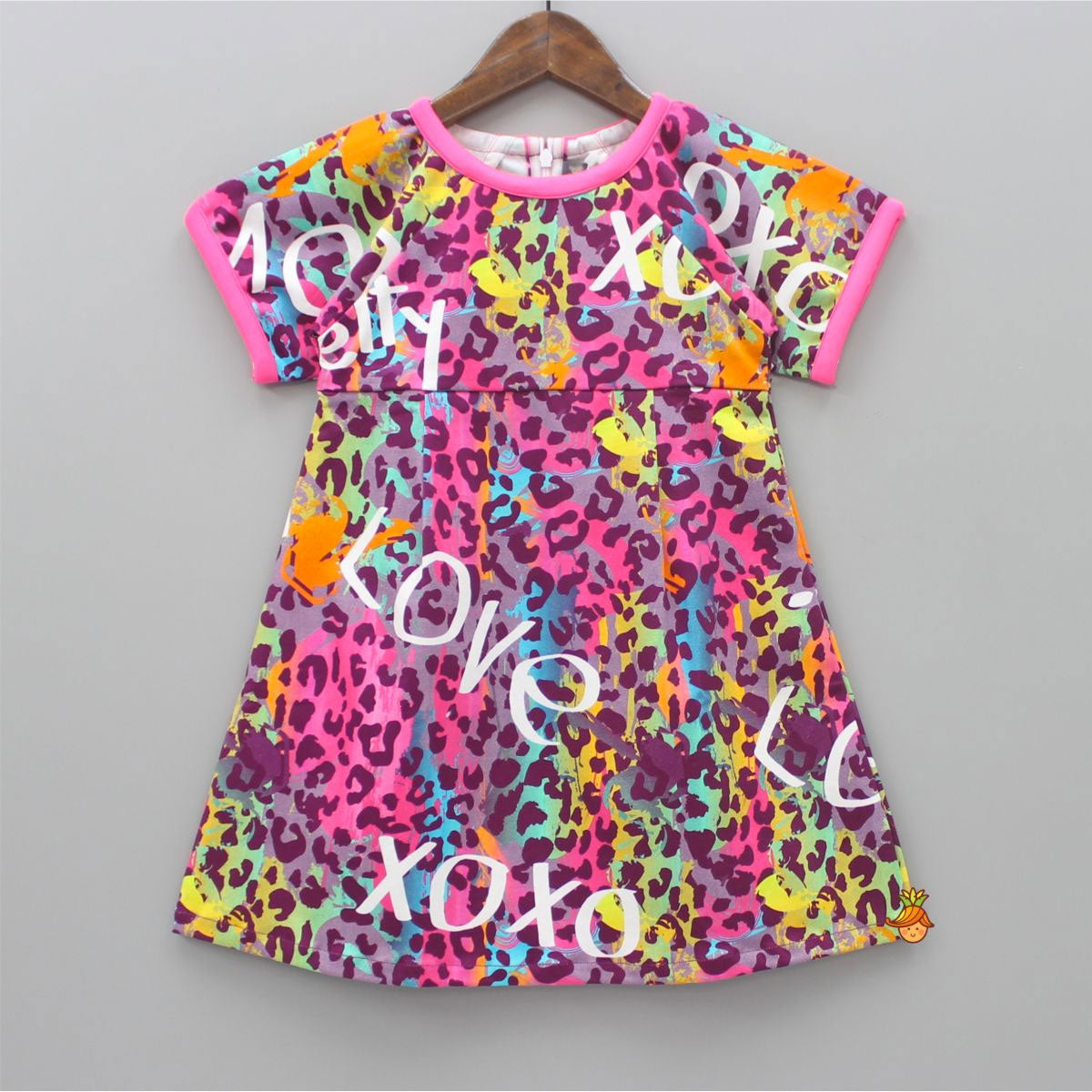 Colourful Animal Printed Short Sleeves Fancy Dress