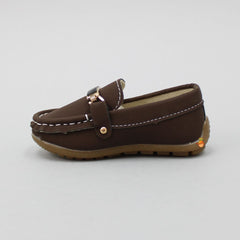 Round Toe Brown Loafers