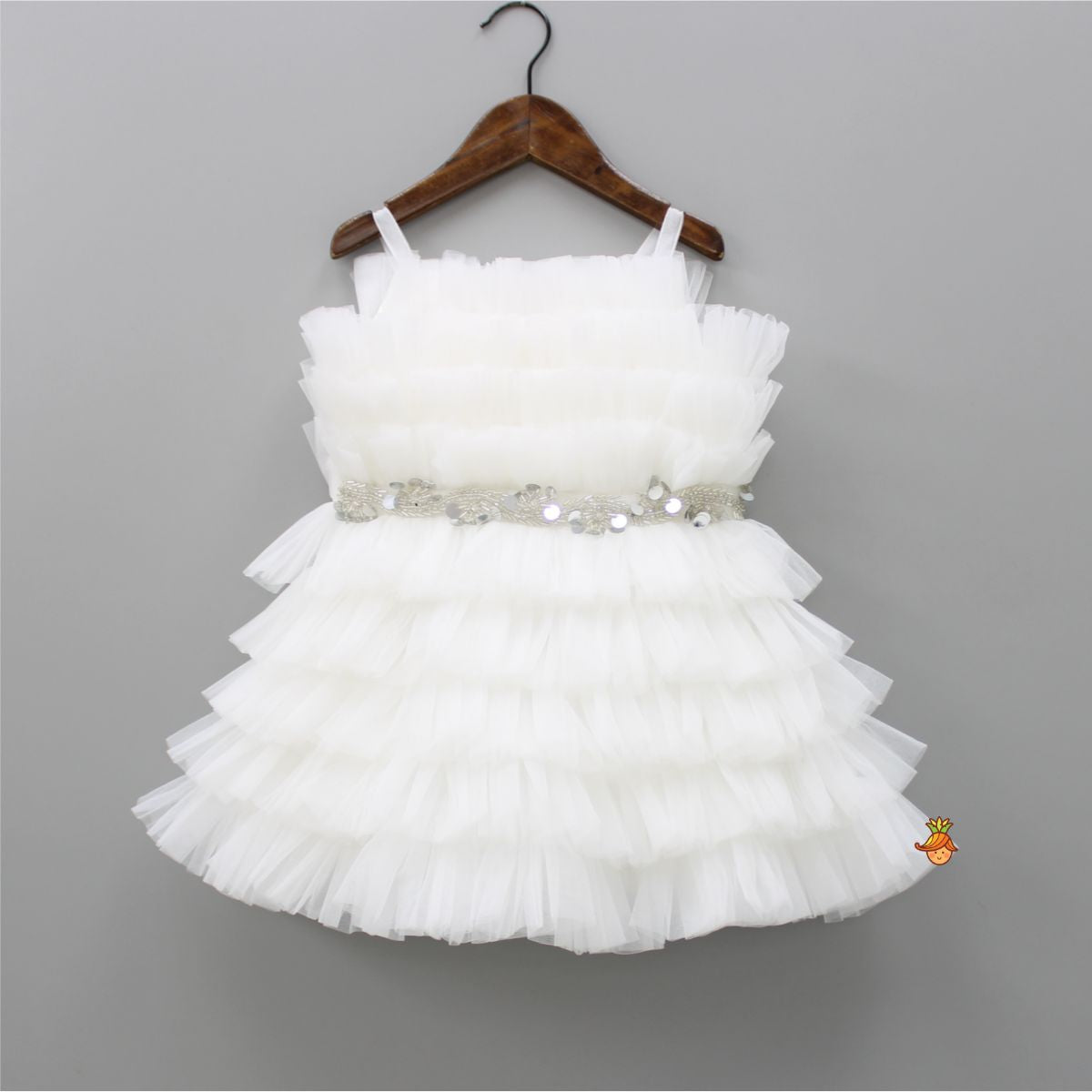 Stunning Ruffled White Dress