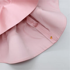 Pre Order: Elegant Pearls Embellished Blush Pink And Off White Fancy Dress