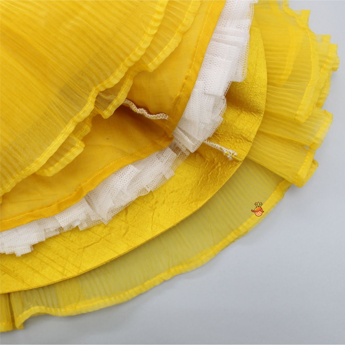 Pleated Yellow Fancy Dress