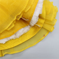Pre Order: Pleated Yellow Fancy Dress