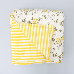 Wildflowers Printed Yellow Quilt