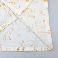 Deer Printed Cream Cotton Top And Pant