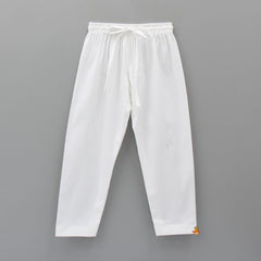 Pre Order: Gota Lace Work White Pin Tuck Kurta And Pyjama