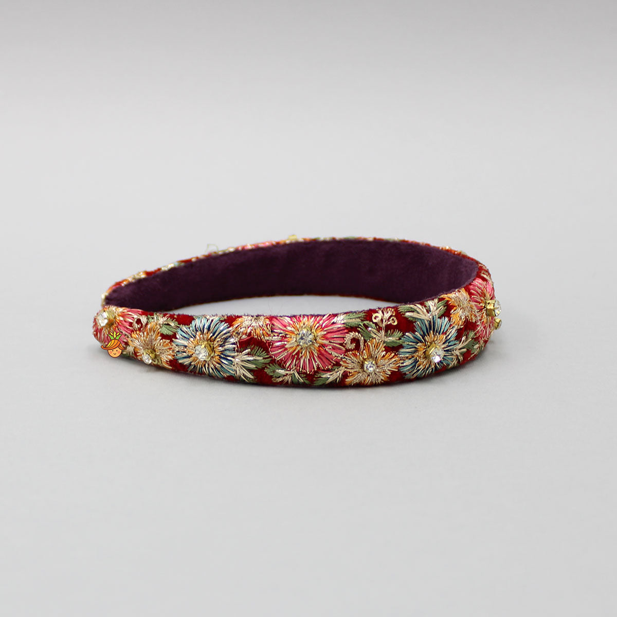 Cute Red Velvet Embroidered Hair Band
