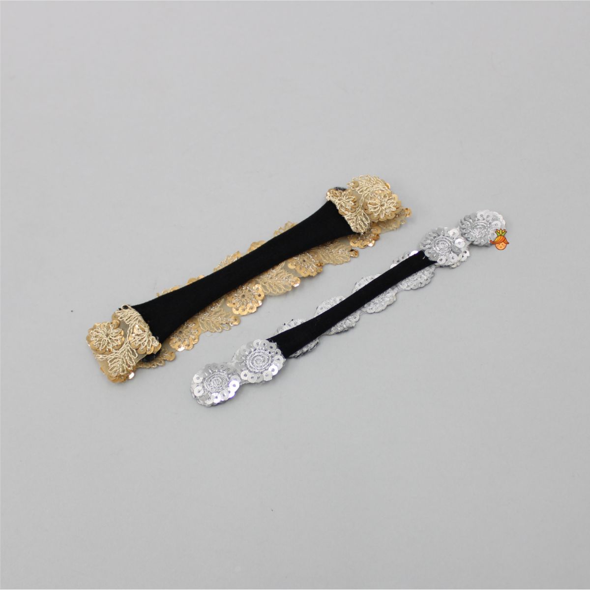 Zari Embroidered And Sequined Head Band - Set Of 2