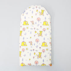 Kite Shaped Sunny Journey Printed Off White Baby Wrap