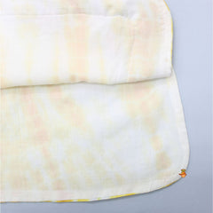 Pre Order: Shibori Printed Cold Shoulder Kurti And Dhoti