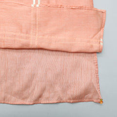 Pre Order: Peach Side Zipper Kurta And Pyjama