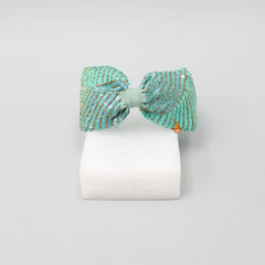 French Crepe Green Knot Detail Hair Band
