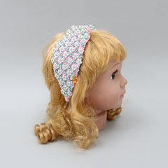 French Crepe Dual Tone Checks Embroidered Hair Band