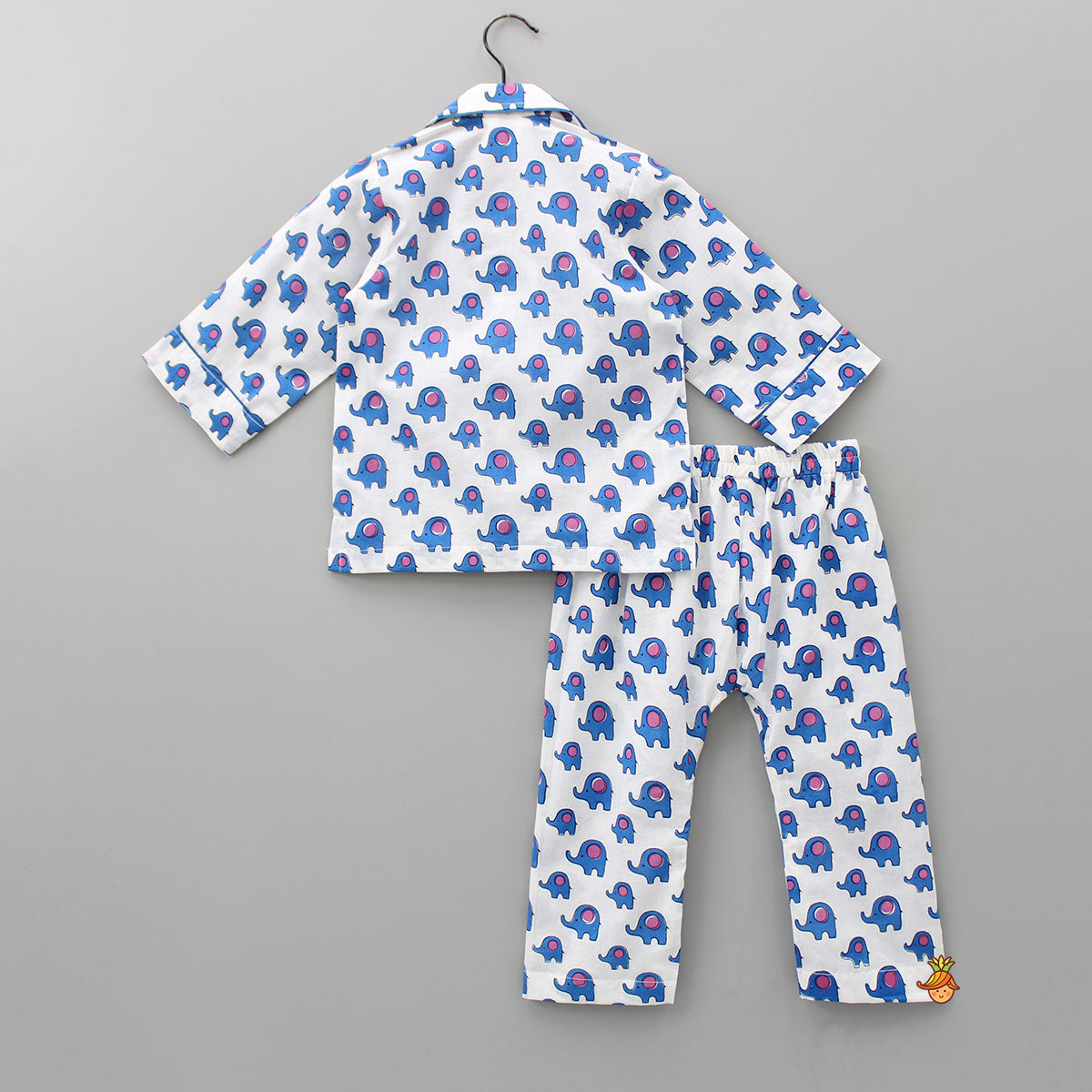 Elephant Printed Blue And White Sleepwear