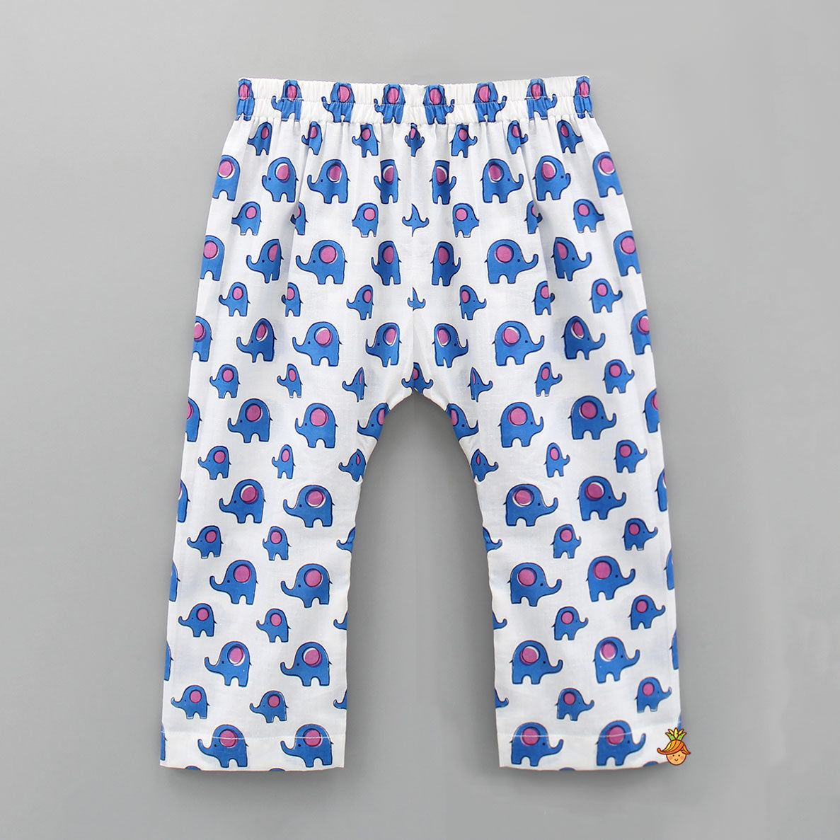 Elephant Printed Blue And White Sleepwear