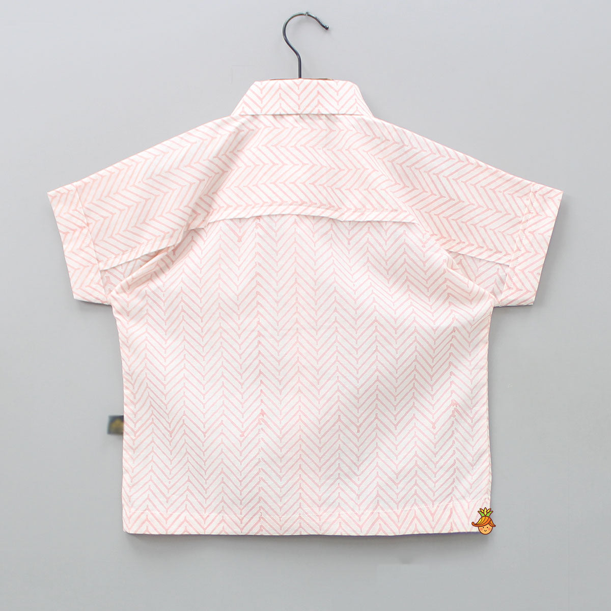 Chevron Printed Peach Shirt