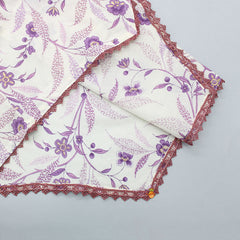 Floral Printed Asymmetric Hem Kurti And Lavender Pant