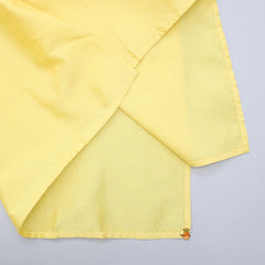 Pre Order: Yellow Kurta With Muticolour Printed Jacket And Pyjama
