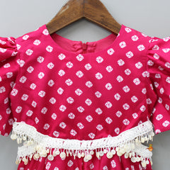 Pre Order: Bandhani Printed Pink Jumpsuit