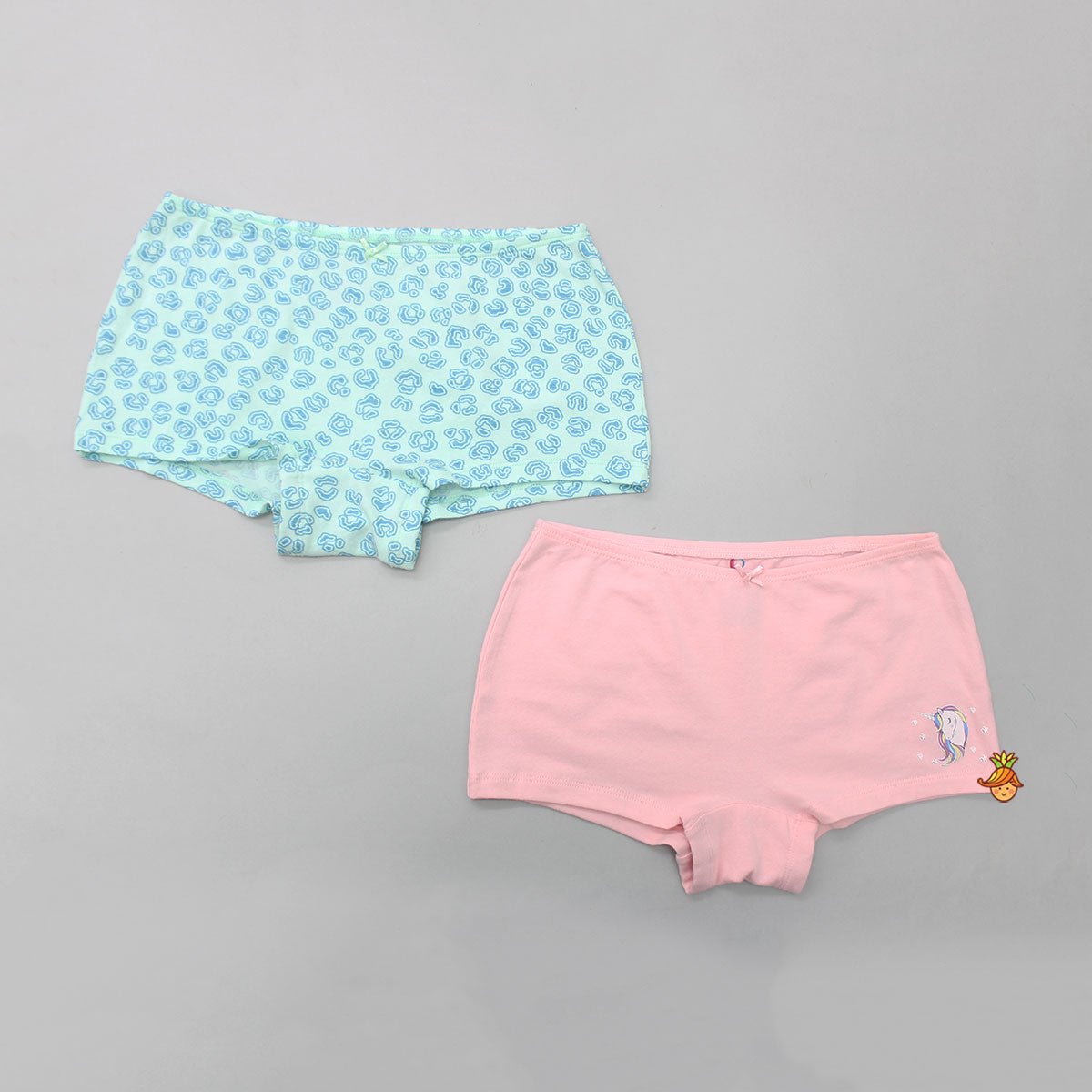 Pink And Blue Boyshort Panties - Set of 2