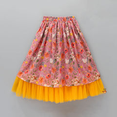 Pre Order: Pretty Butterfly Shaped Top With Pleated Net Hem Lehenga