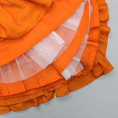Pre Order: Heavy Sequins Embroidered Orange Top And  And Multilayered Lehenga