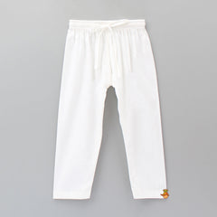 Pre Order: Multicolour Kurta With Gota Detailing And White Pyjama