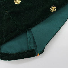 Sequins Embellished Velvet Halter Neck Top With Lehenga And Dupatta